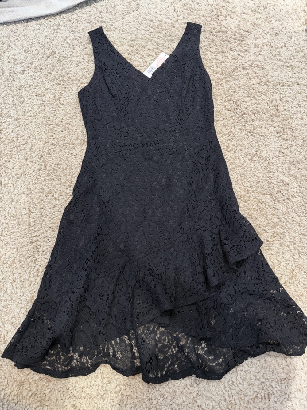 Aqua Black Lace Fit & Flare Dress